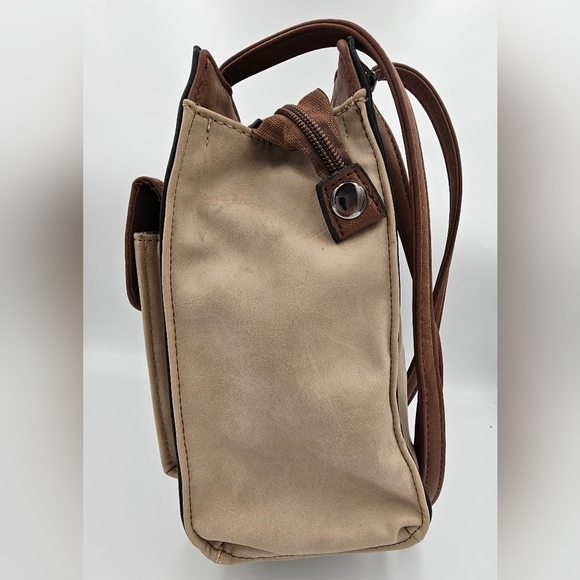 LIZ SOTO Brown/Taupe convertible bag backpack - Picture 14 of 15
